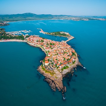 Looking down on Nessebar old town