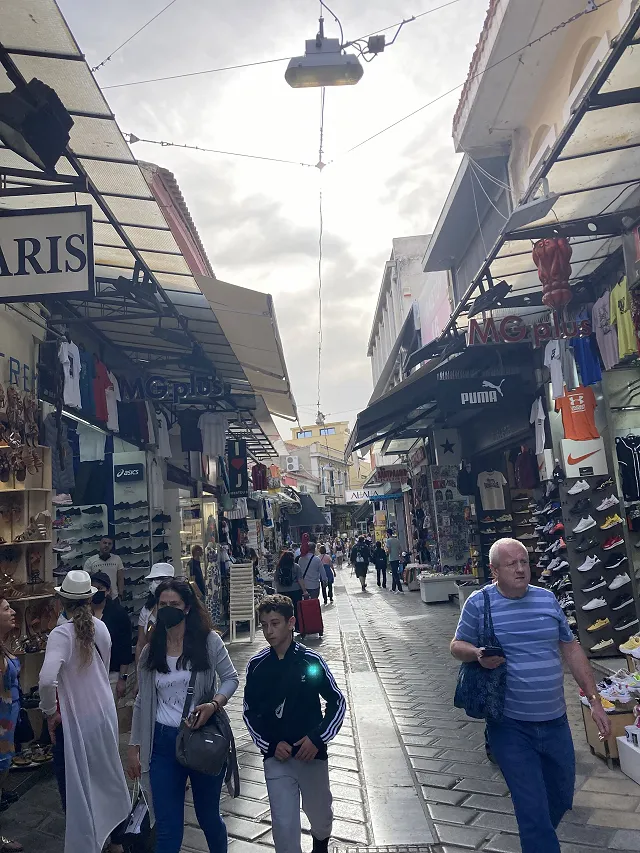 a market street in Athens