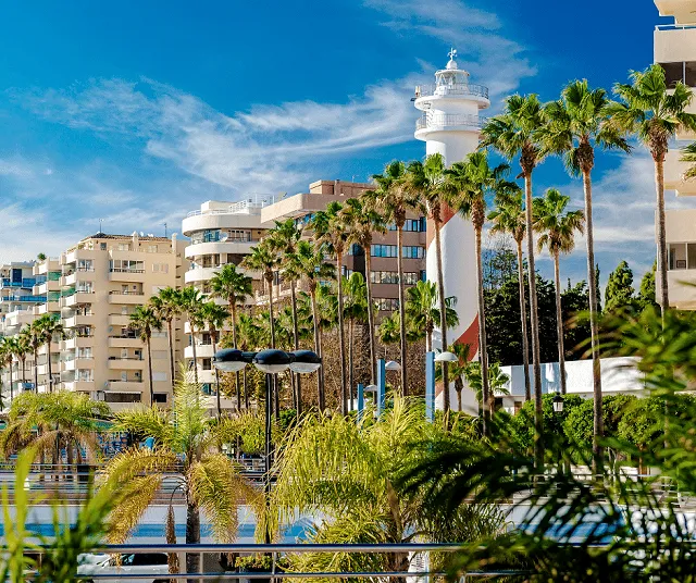 marbella hotels and palm trees