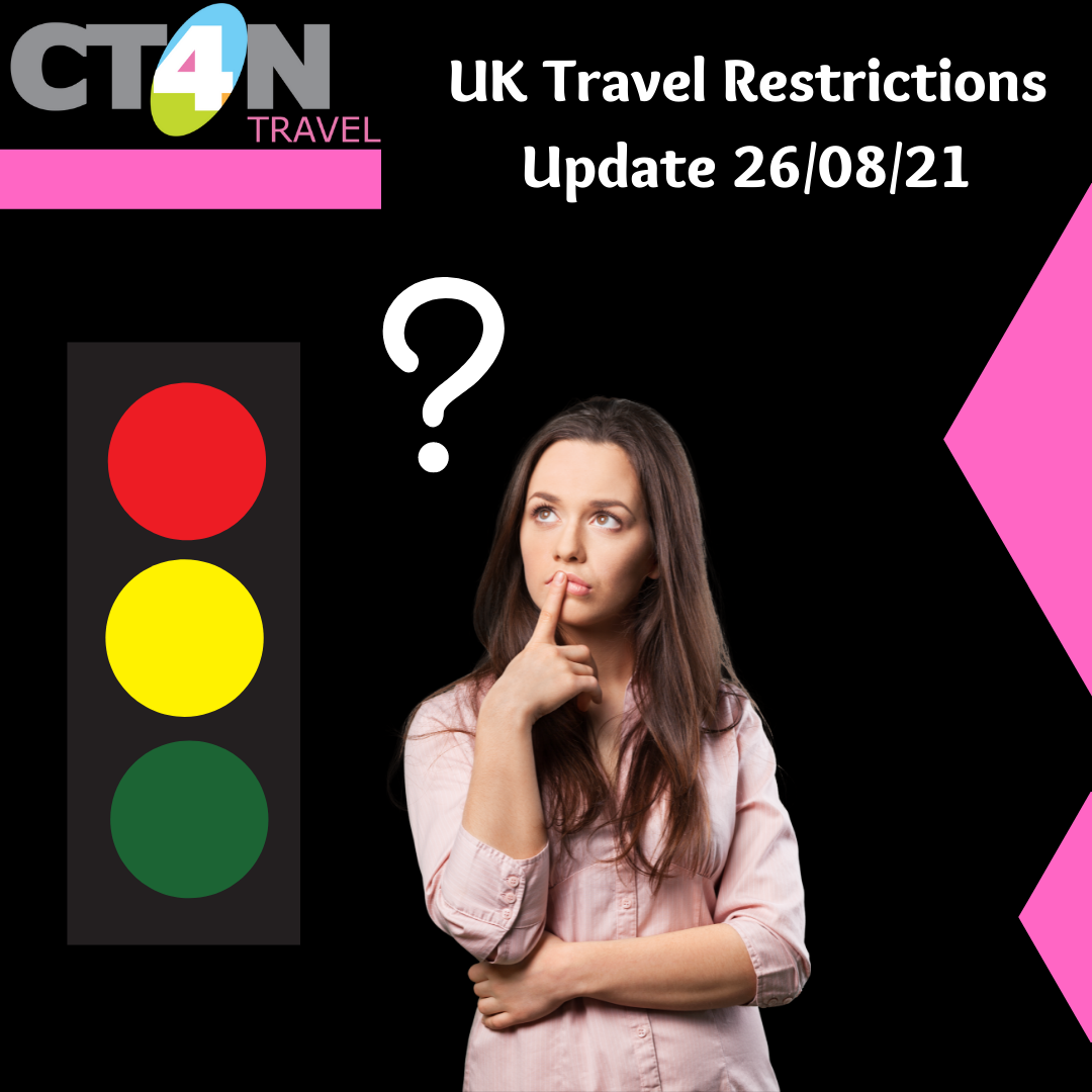 UK Travel Restriction Update 26/08/21