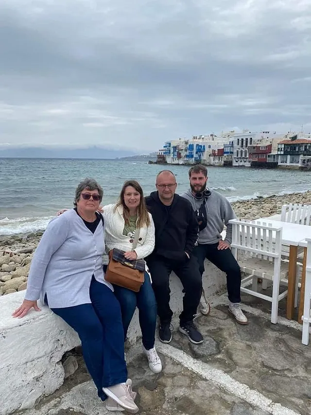 the CT4N Travel team at Little Venice in Mykonos